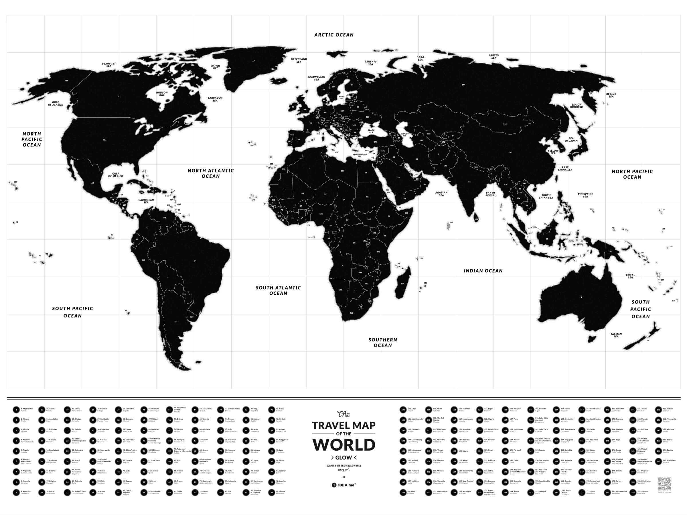 Travel Map Glow World-2