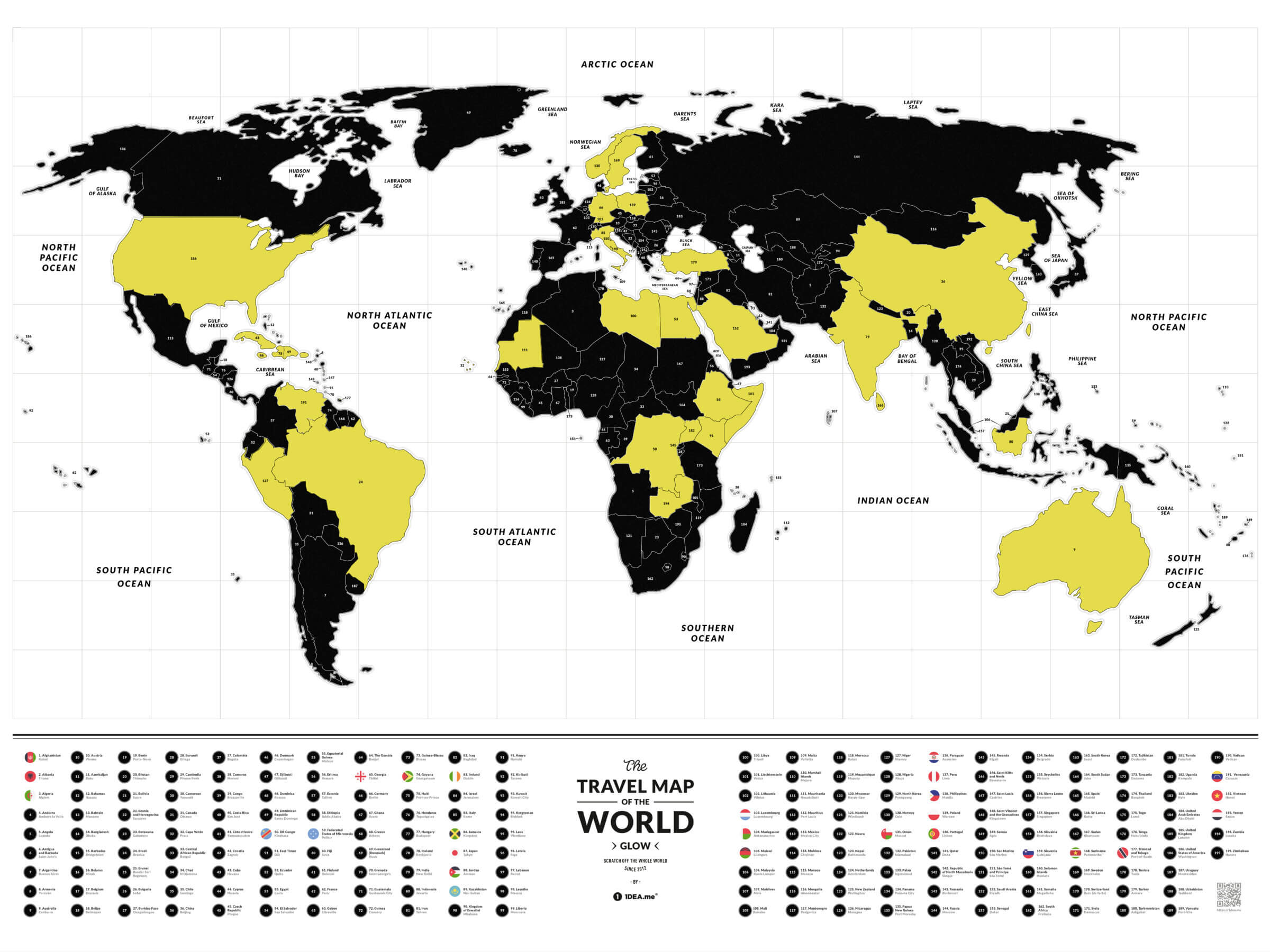 Cestovná mapa Glow World